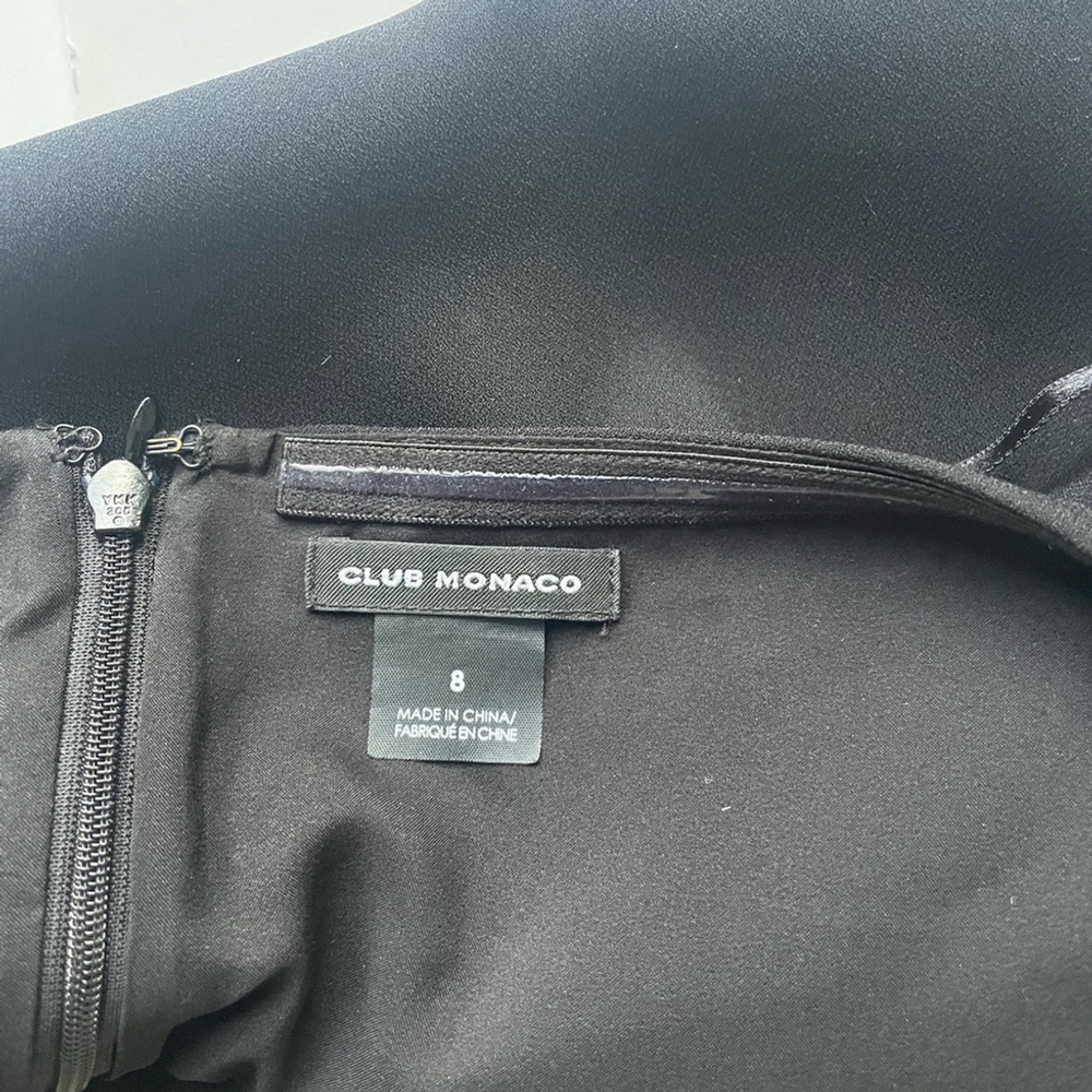 Club Monaco Black Halter Mini Dress Size 8 - Picture 6 of 6